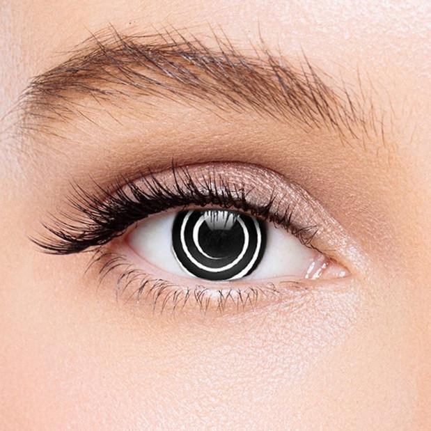 Icoloured® Black Spiral Colored Contact Lenses