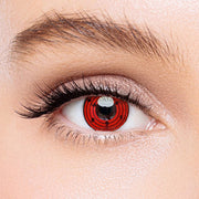 Icoloured®  Rinne Sharingan Red Colored Contact Lenses