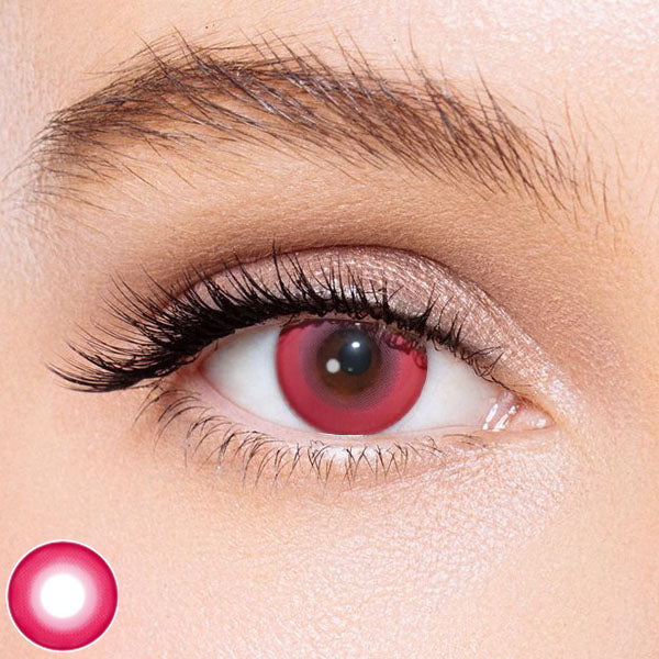 Icoloured® Risako Cherry Red Colored Contact Lenses