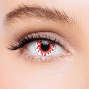 Icoloured® White Red Reaper Colored Prescription Contact Lenses