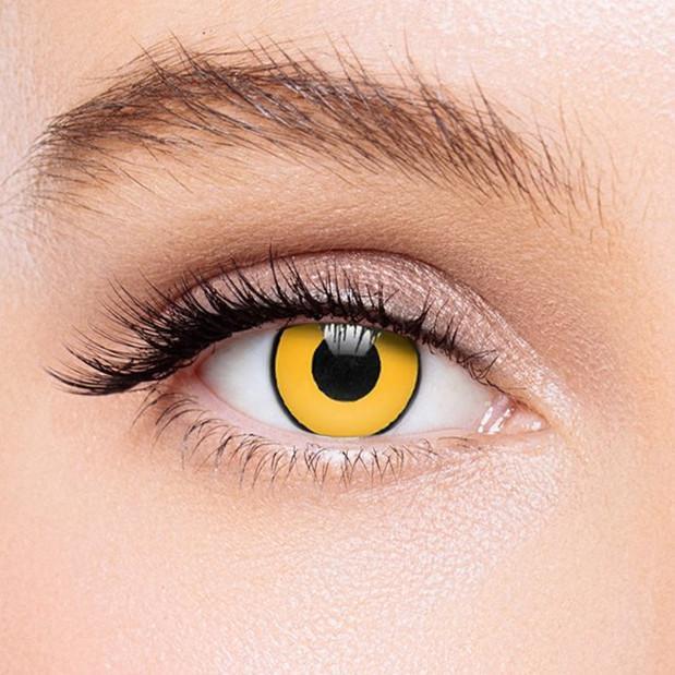 Icoloured® Yellow Mad Hatter Clown Colored Contact Lenses